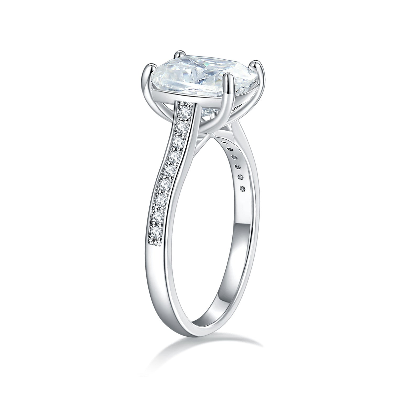 S925 Sterling Silver Radiant Cut Diamond Ring For Women - The Number 1 Things