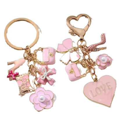 With Letters Heart Shape Bag Key Ring Pendant Bow - The Number 1 Things
