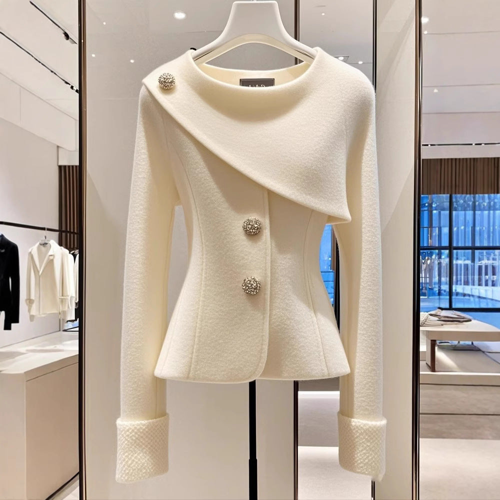 Elegant White Blazer Dress For Women