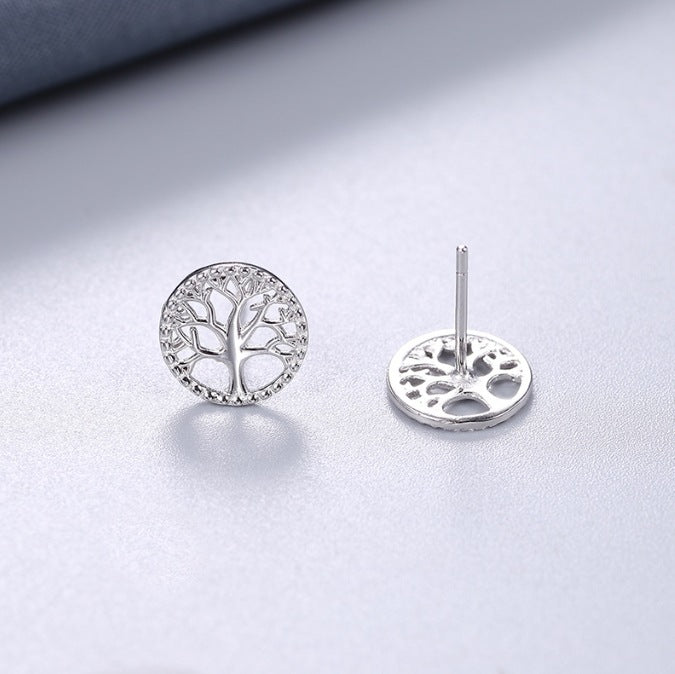 925 Silver Round Silver Tree Zircon Earrings Elegant Earrings For Women - The Number 1 Things