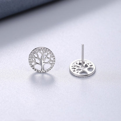 925 Silver Round Silver Tree Zircon Earrings Elegant Earrings For Women - The Number 1 Things