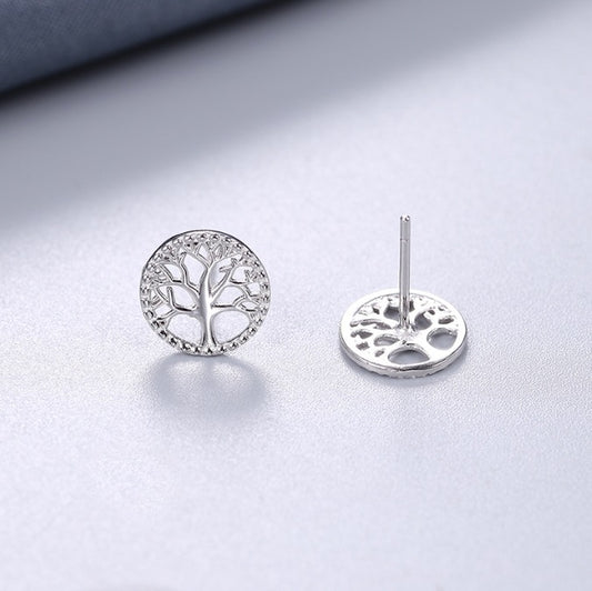 925 Silver Round Silver Tree Zircon Earrings Elegant Earrings For Women - The Number 1 Things