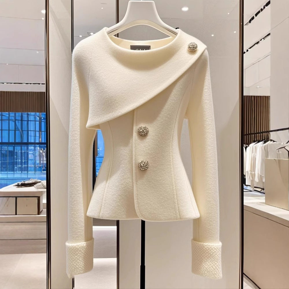 Elegant White Blazer Dress For Women