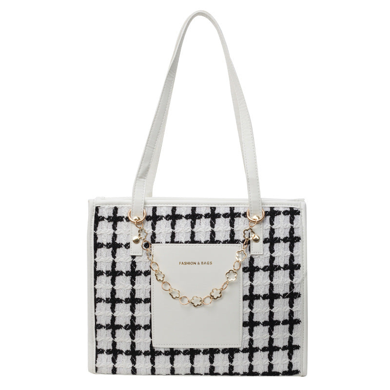 Large Capacity Plaid Tote Fashion All-matching - The Number 1 Things