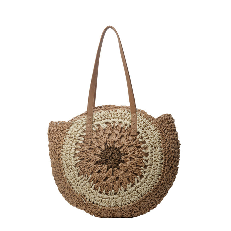Color Crochet Round One Shoulder Straw Bag - The Number 1 Things