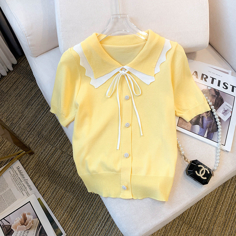 Women's Design Short Sleeve Bow T-shirt - The Number 1 Things