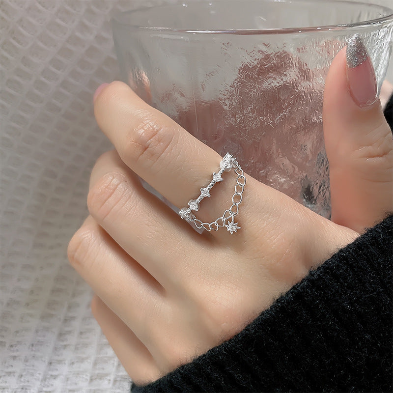 925 Silver Meteor Double Layer Chain Ring Women's Light Luxury - The Number 1 Things
