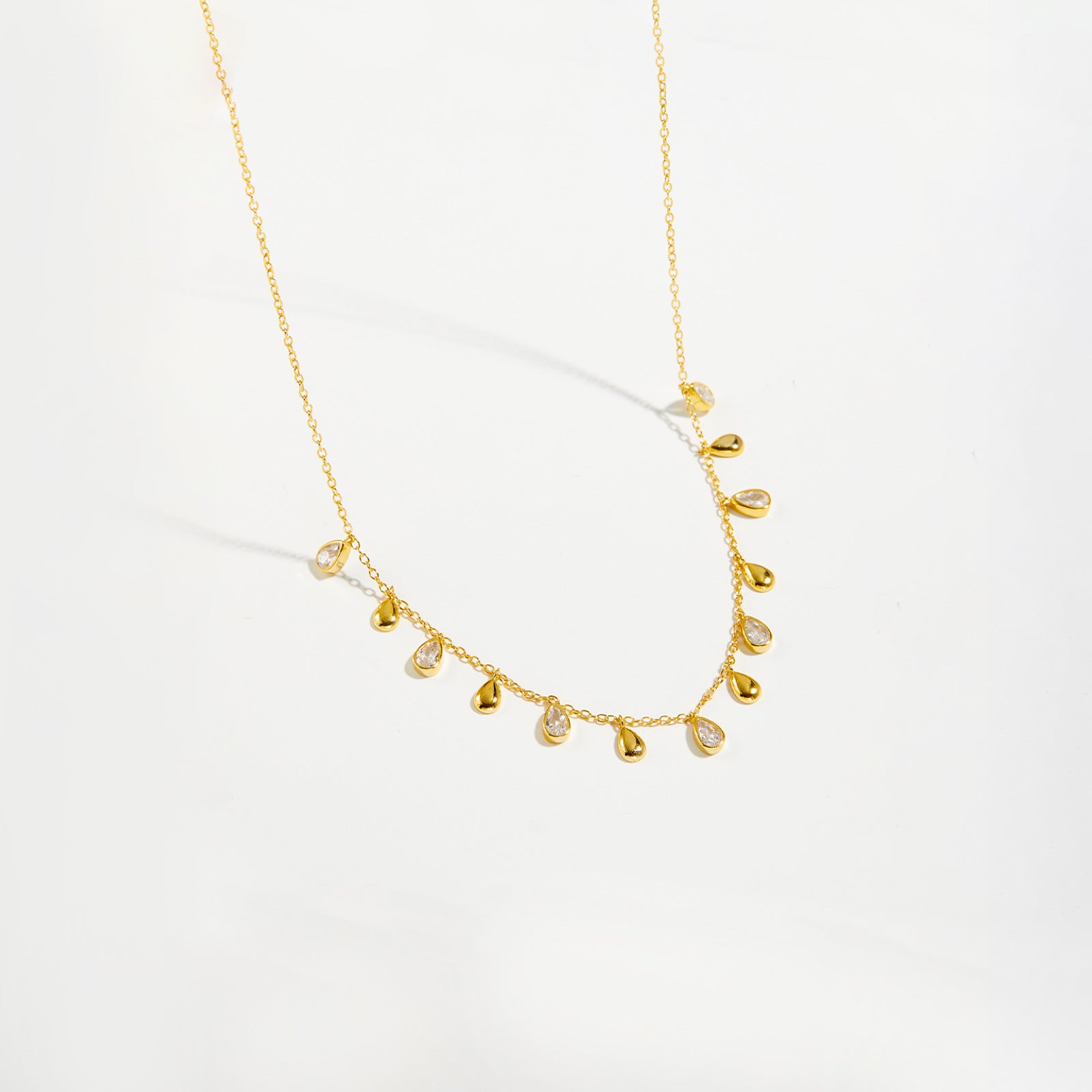 S925 Sterling Silver Pear-shaped Zircon Hanging Scarf Long Necklace - The Number 1 Things