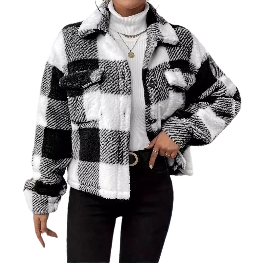 Checked Jacket For Women