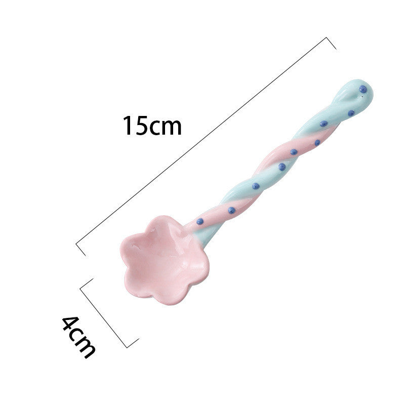 Household Spoon Ceramic Long Handle Spoon