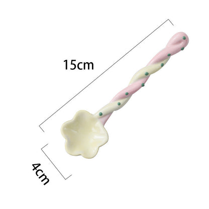 Household Spoon Ceramic Long Handle Spoon
