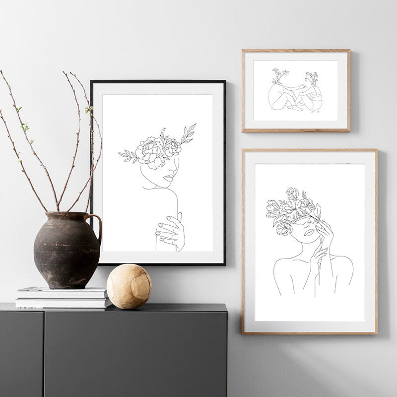 Abstract Botanical Canvas Drawing Style Home Decor - The Number 1 Things