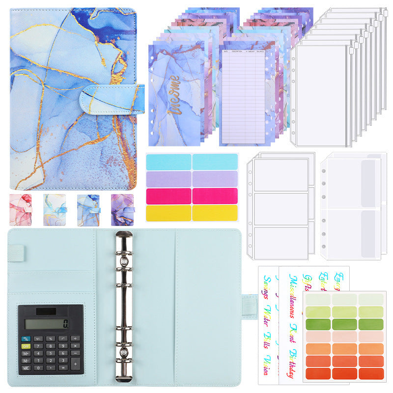 A6 Loose-leaf Binder Journal Book Notebook Leather PU 6 Hole Loose Spiral Calculator - The Number 1 Things