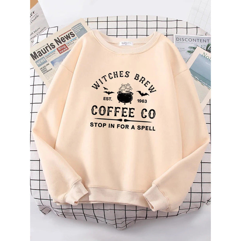 Witches Make Coffee Straight Letter Hoodie Letter Print - The Number 1 Things