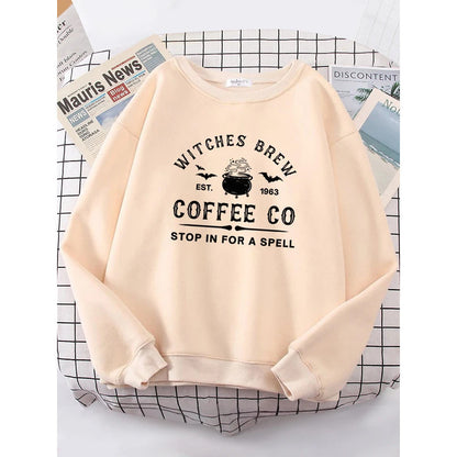 Witches Make Coffee Straight Letter Hoodie Letter Print - The Number 1 Things