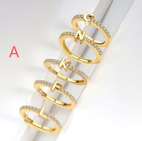 S925 Sterling Silver New Style Micro-inlaid Letters Ring - The Number 1 Things