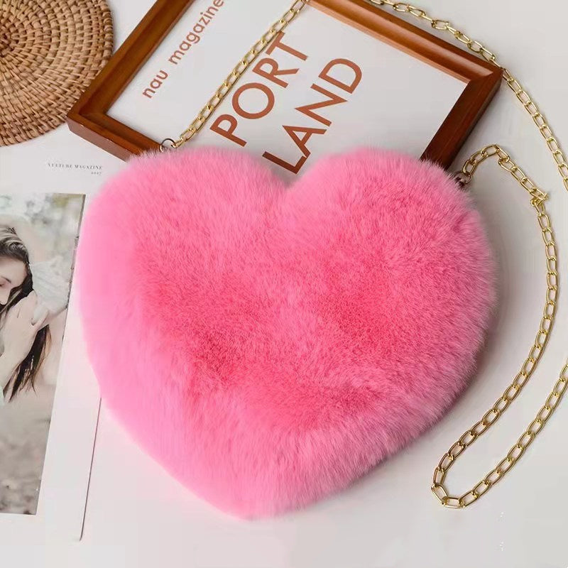 Love Bags For Women Plush Chain Shoulder Bags Valentine's Day Party Bag - The Number 1 Things