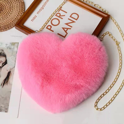 Love Bags For Women Plush Chain Shoulder Bags Valentine's Day Party Bag - The Number 1 Things