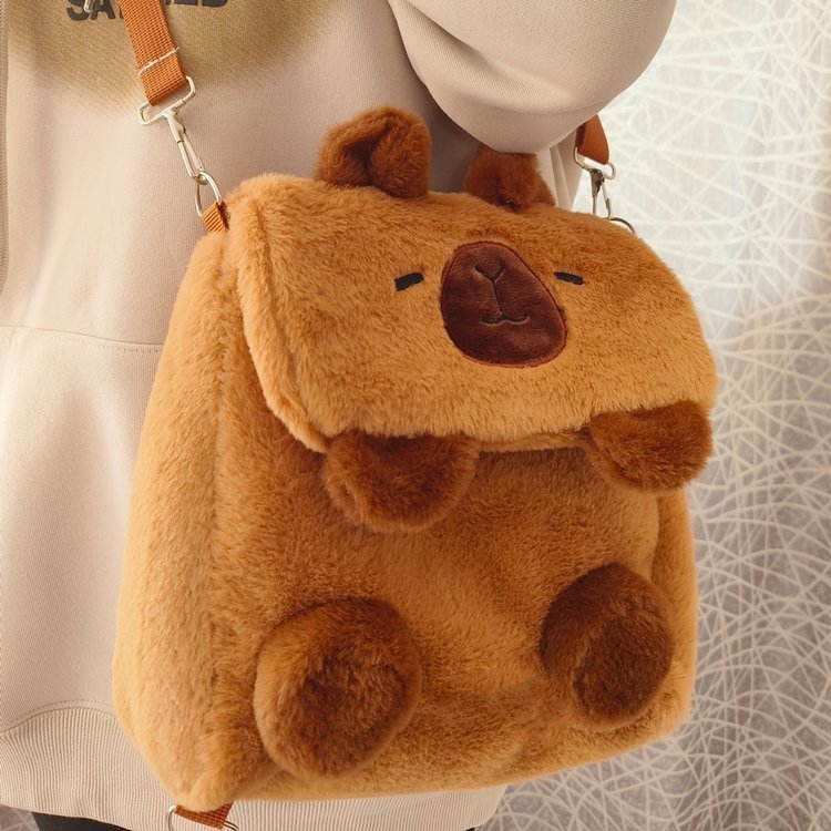 Cartoon Cute Niche Capybara Plush Bag