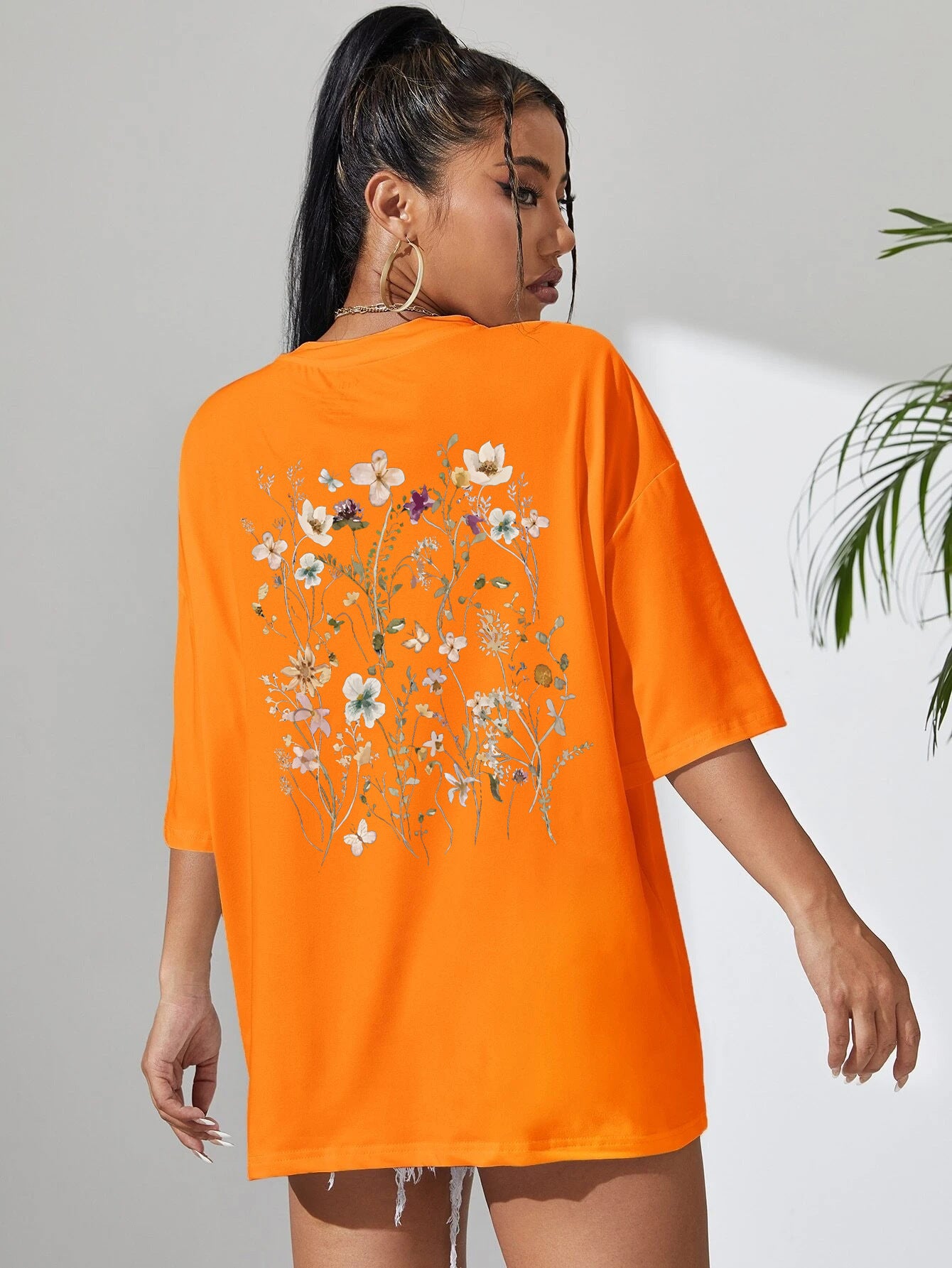 Beautiful Flower Clusters Print Cotton Women T-shirts Casual - The Number 1 Things