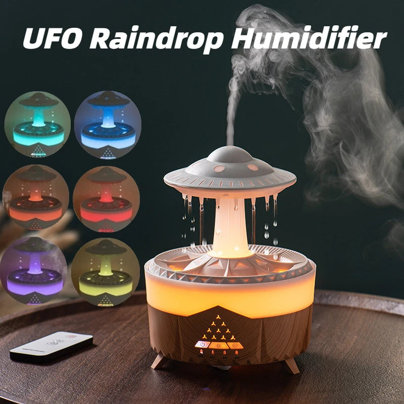 UFO Raindrop Humidifier USB Aromatherapy Essential Oils Aroma Air Diffuser