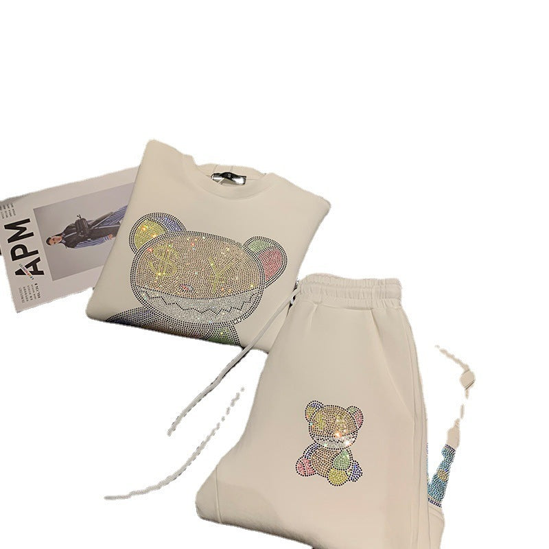 Diamond Bear Crew Neck Sweater Set