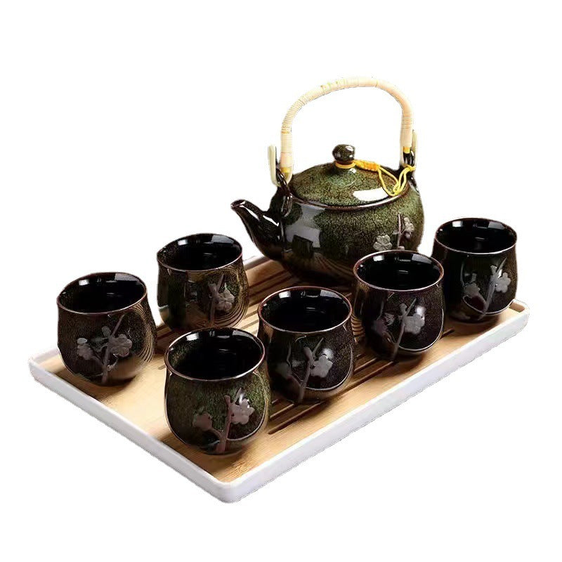 Simple Hand-painted Gold Large Teapot Ceramic