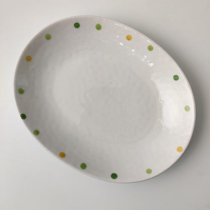 Dot Ceramic Plate Set Small Breakfast Plate Dessert Plate Flavor Plate Oval Plate - The Number 1 Things