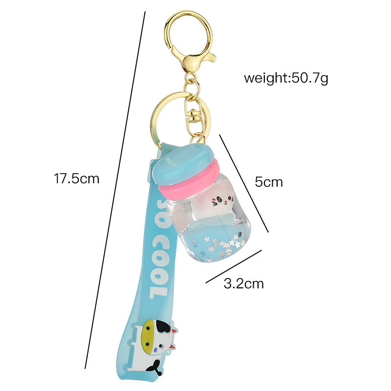 Floating Kitten Macaron Quicksand Keychain - The Number 1 Things