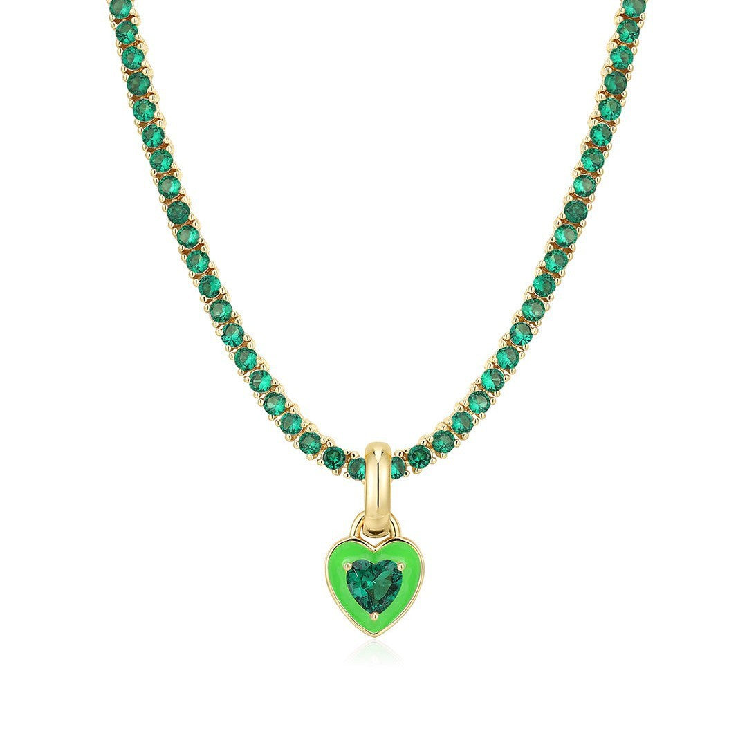 Female Beccarite Tennis Chain Color Zircon Necklace - The Number 1 Things