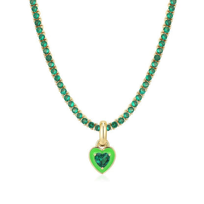 Female Beccarite Tennis Chain Color Zircon Necklace - The Number 1 Things