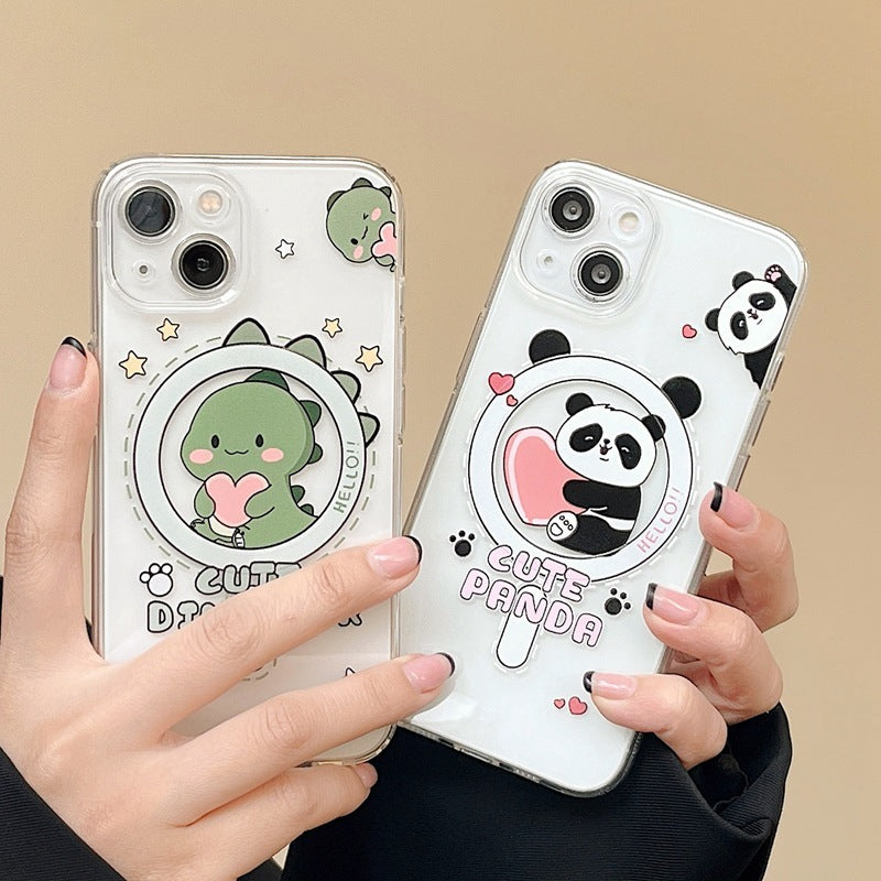 Cute Dinosaur Panda Magnetic Phone Case