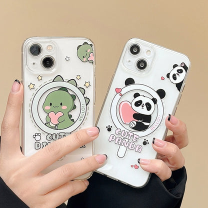 Cute Dinosaur Panda Magnetic Phone Case