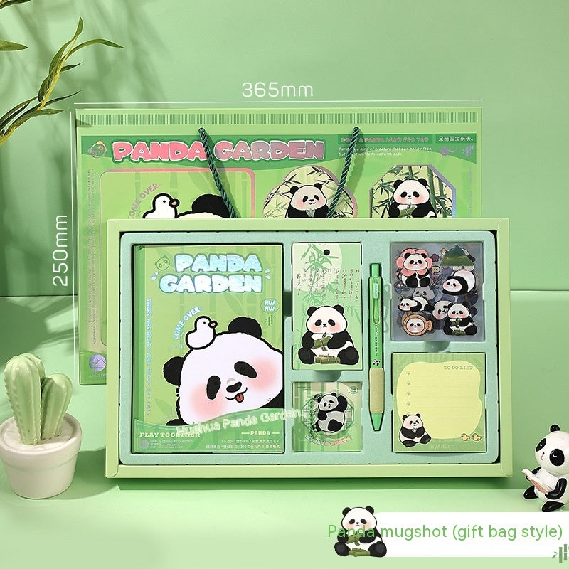Flower Panda Series Hand Account Gift Box Stationery Suit