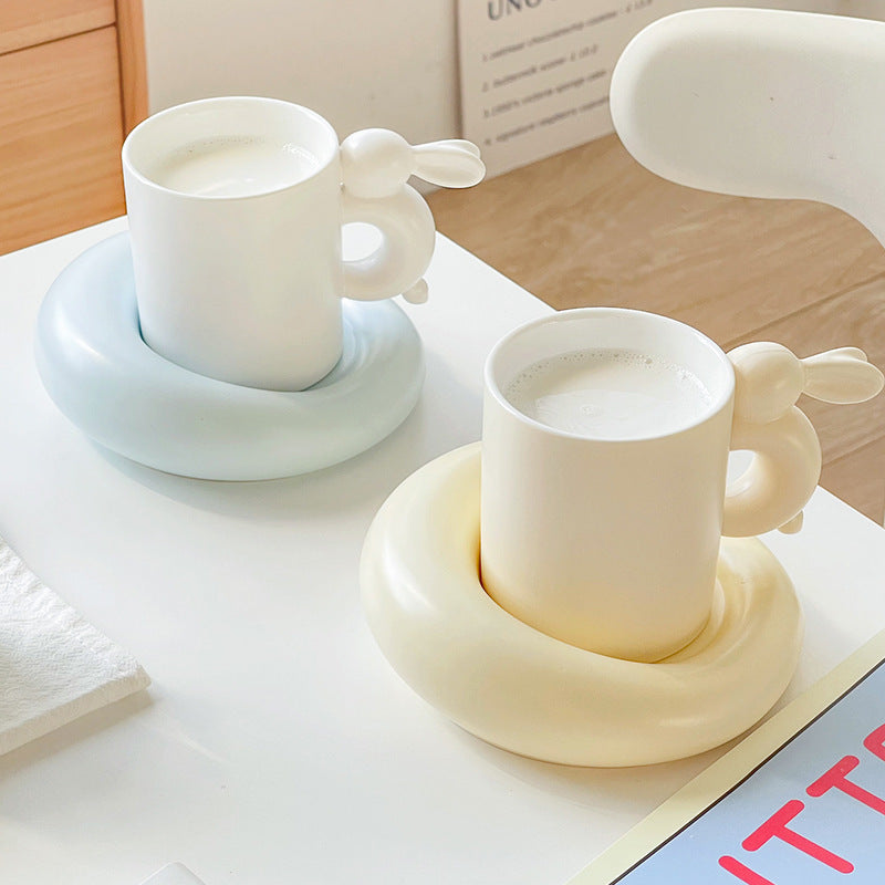 Moon Rabbit Coffee Cup Milk Fufu Ceramic Set - The Number 1 Things