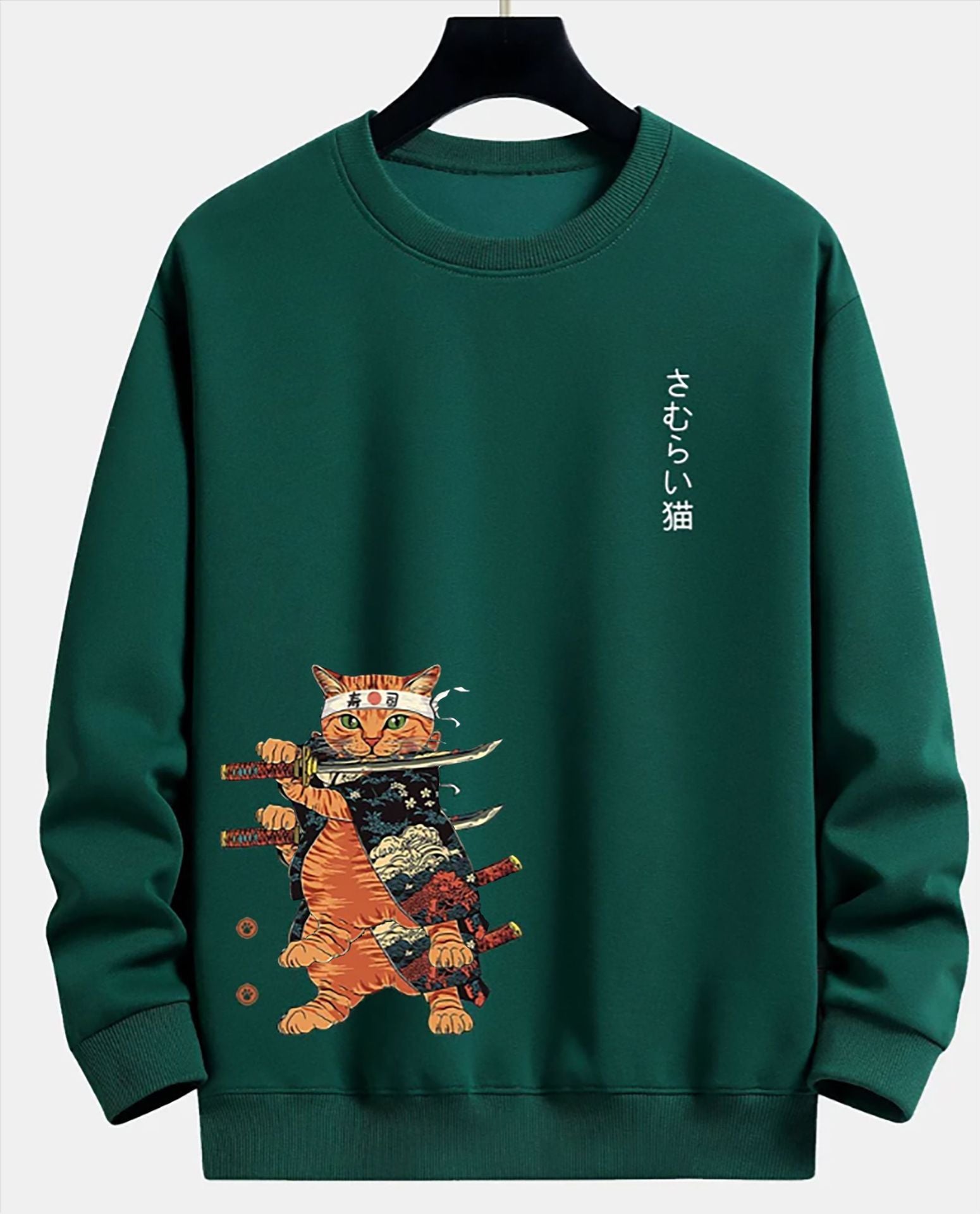 Japanese Style Large Cat Pattern Printed Round Neck Men And Women - The Number 1 Things