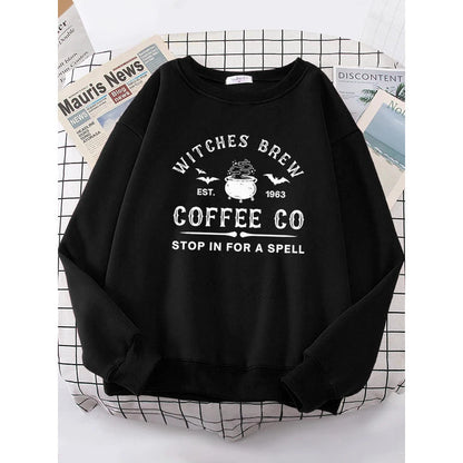 Witches Make Coffee Straight Letter Hoodie Letter Print - The Number 1 Things