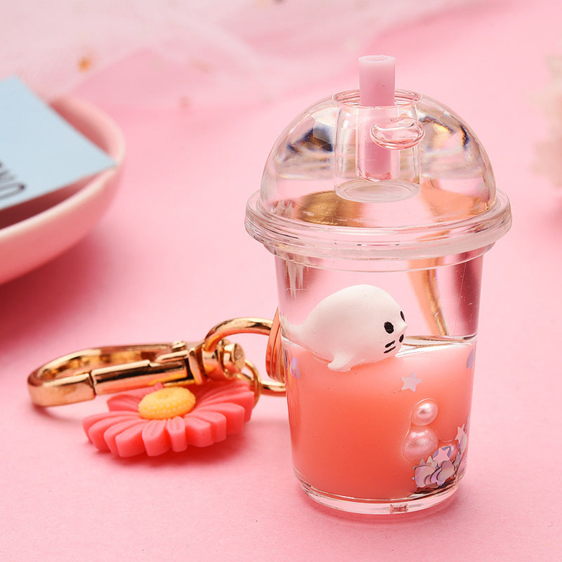 Acrylic Milk Bottle Simulation Milk Tea Cup Keychain - The Number 1 Things
