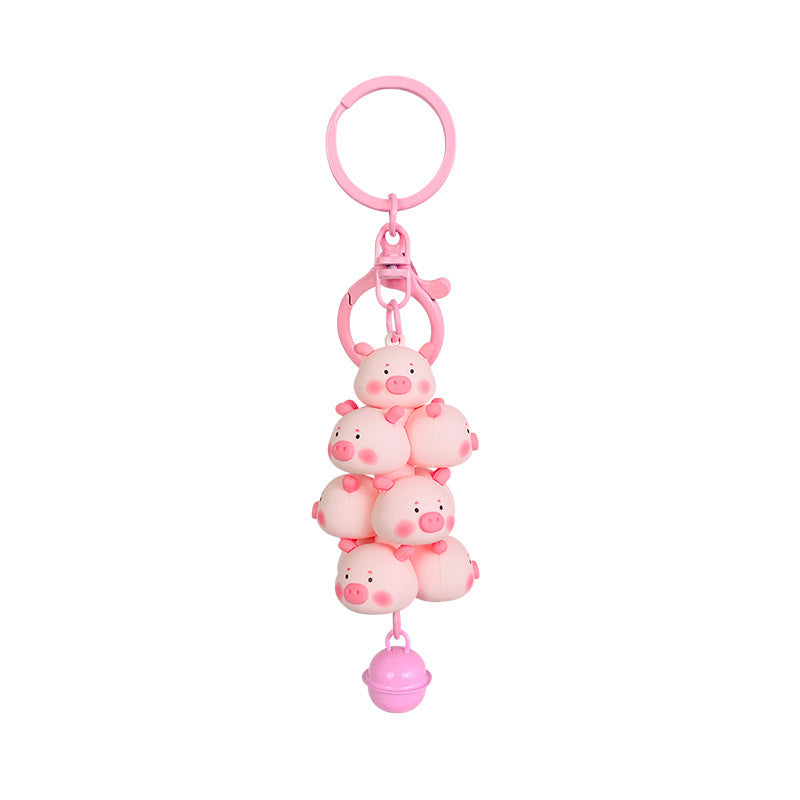Creative Cute Pet Stacked Pig Doll Keychain Pendant - The Number 1 Things