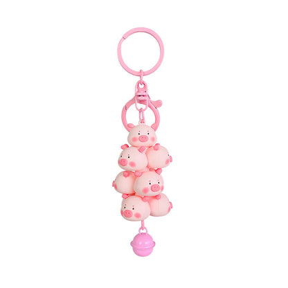 Creative Cute Pet Stacked Pig Doll Keychain Pendant - The Number 1 Things