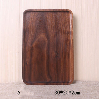 Japanese Style Wooden Black Walnut Rectangular Dinner Plate - The Number 1 Things