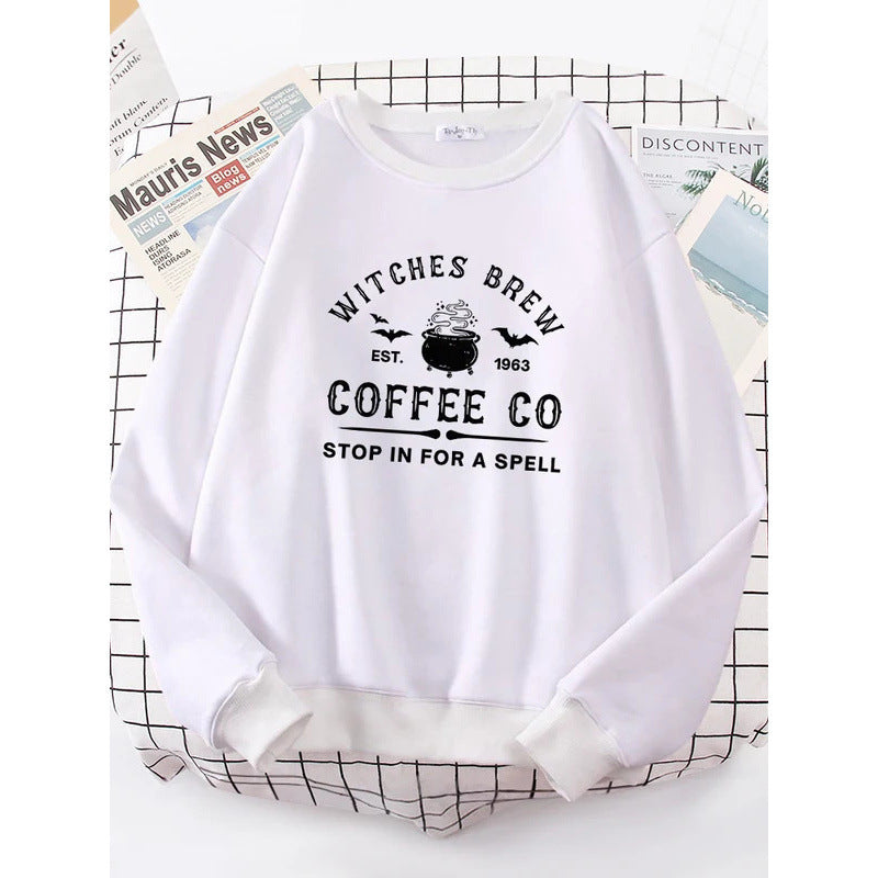 Witches Make Coffee Straight Letter Hoodie Letter Print - The Number 1 Things