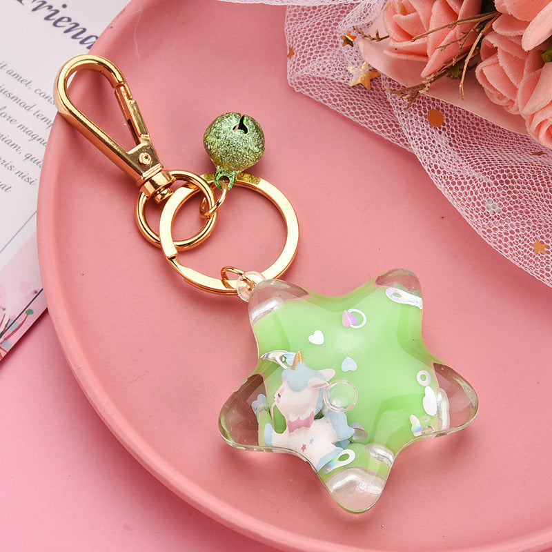 New Trendy Acrylic Five-pointed Star Keychain Boutique - The Number 1 Things