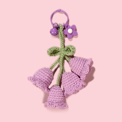 Hand-made Hook Braided Woolen Thread Lily Of The Valley Keychain - The Number 1 Things