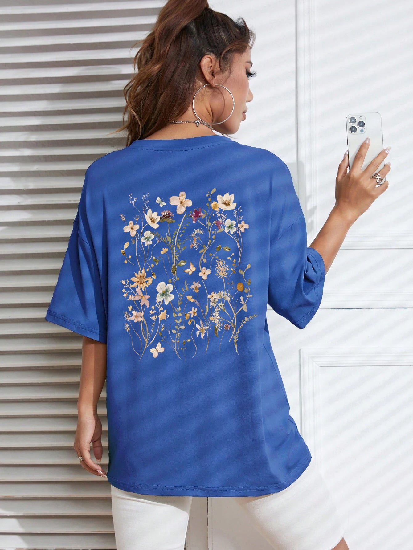 Beautiful Flower Clusters Print Cotton Women T-shirts Casual - The Number 1 Things