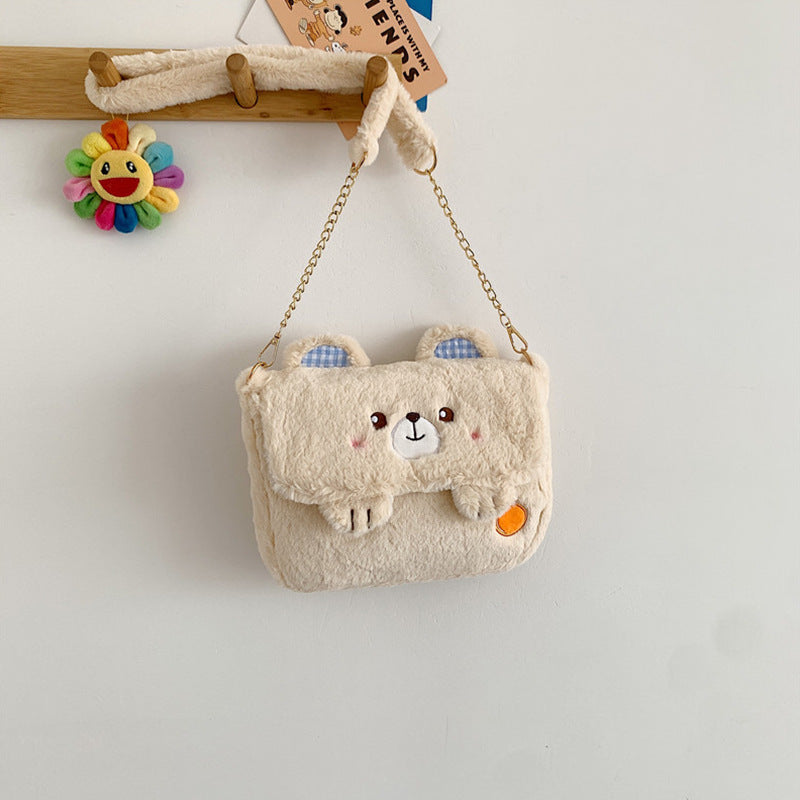 Cartoon Embroidered Plush Crossbody Bag - The Number 1 Things