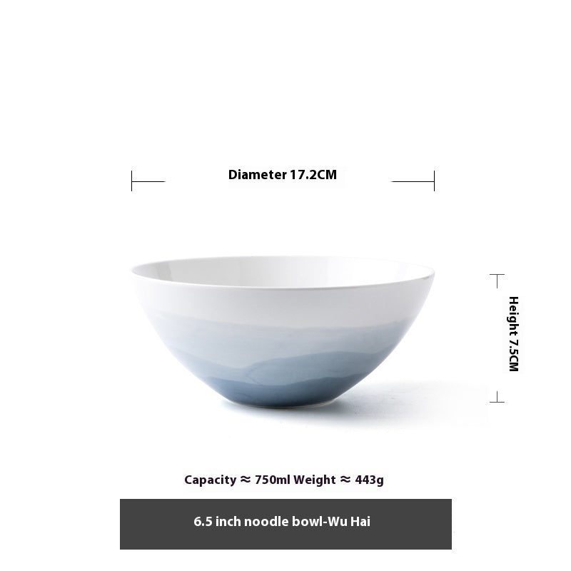 Solid Color Personalized Home Creative Ceramic Noddle Bowl - The Number 1 Things