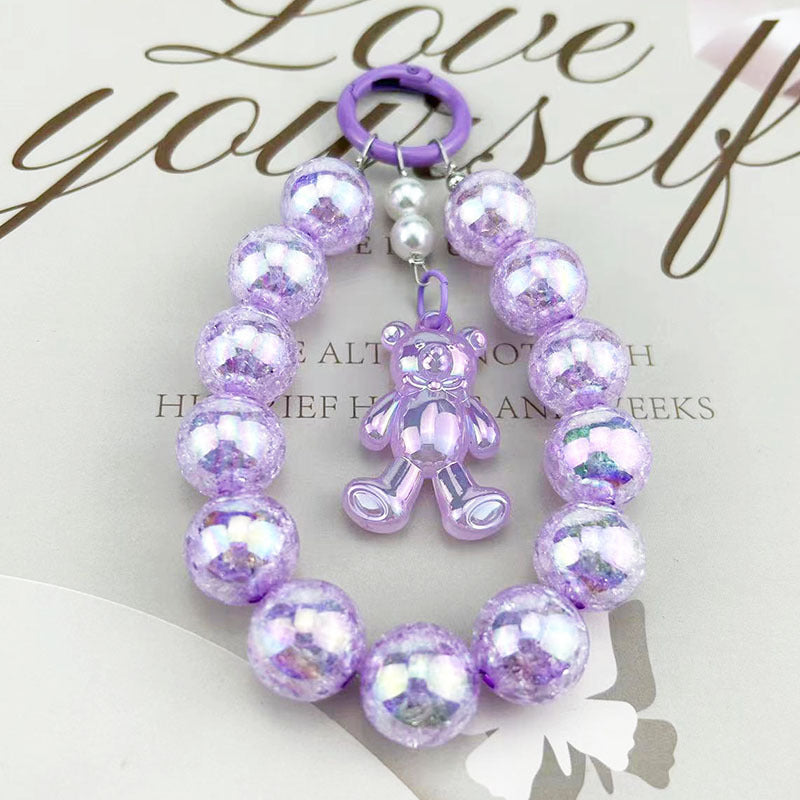 Burst Beads Luminous Bear Pendant Mobile Phone Charm - The Number 1 Things