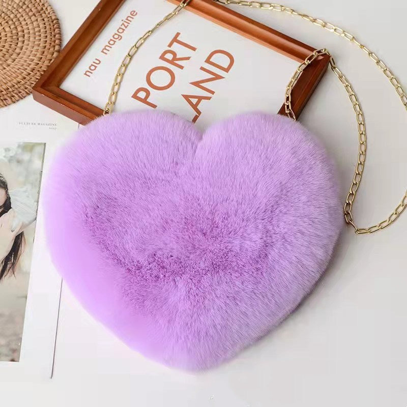 Love Bags For Women Plush Chain Shoulder Bags Valentine's Day Party Bag - The Number 1 Things