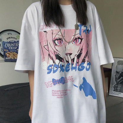 Loose Grunge Steampunk Gothic T-Shirt Women's Harajuku Clothes - The Number 1 Things